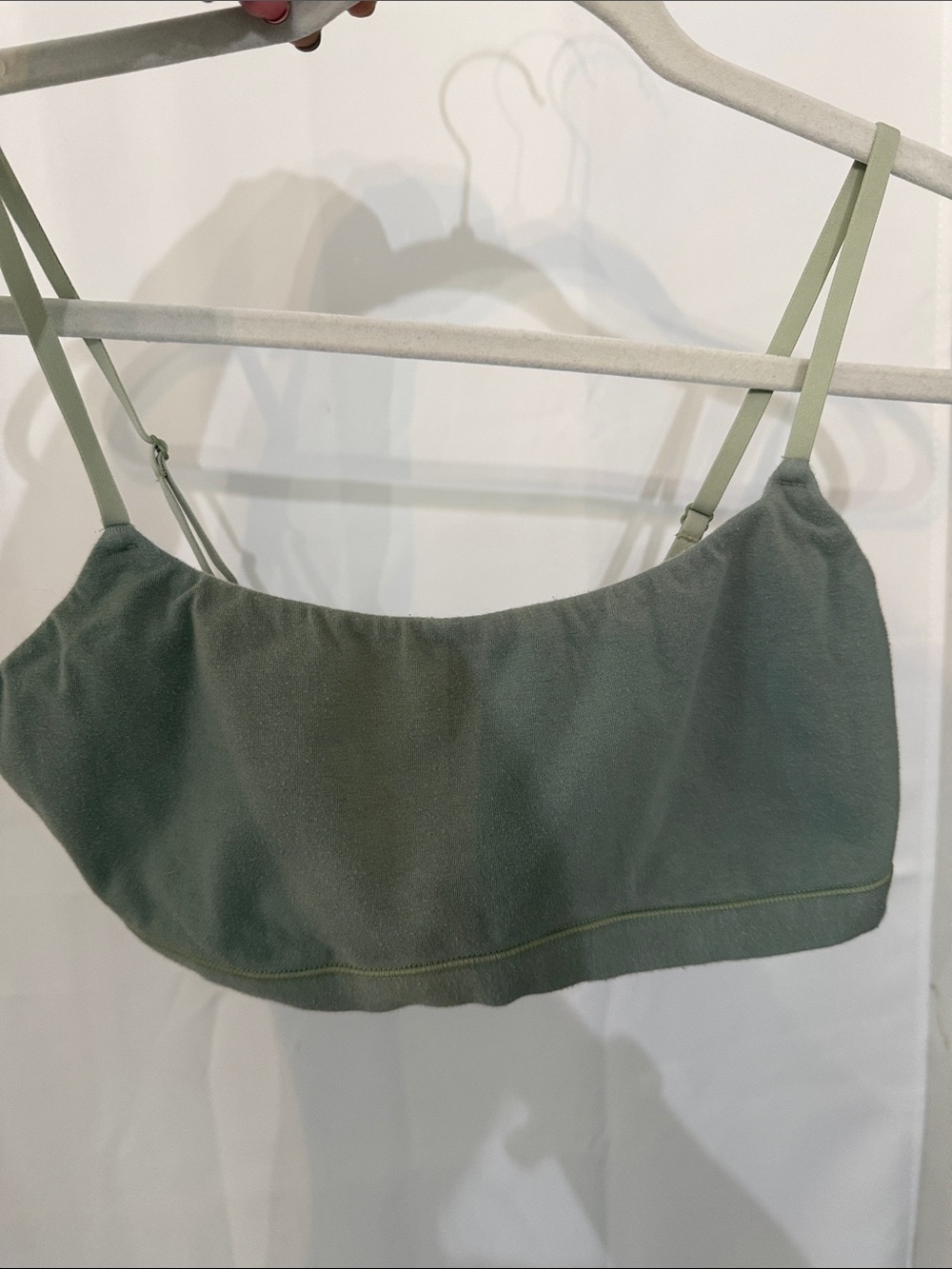Skims Sage Green Cropped Bralette Top